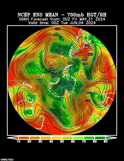 NCEP Ensemble t = 096 hour forecast product